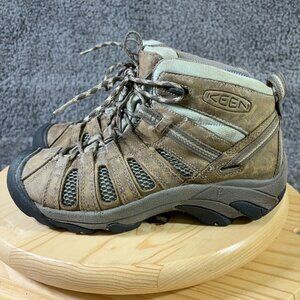 Keen Voyageur Mid Hiking Boot Womens Size 9 Brown Leather Lace Up Vented Trail